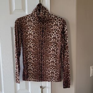 Leopard Print Long Sleeve Top